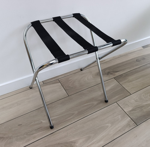 Vintage chrome metal folding - vintage,