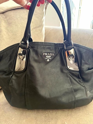 Prada milano black leather - prada,