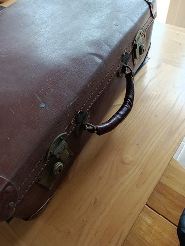 Vintage brown suitcase