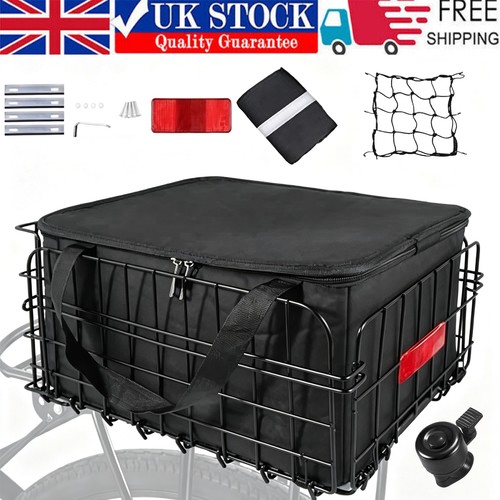 Metal rear bicycle bike basket - metal,