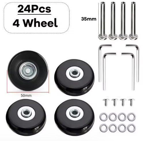 50x18mm luggage wheels set - wheels,