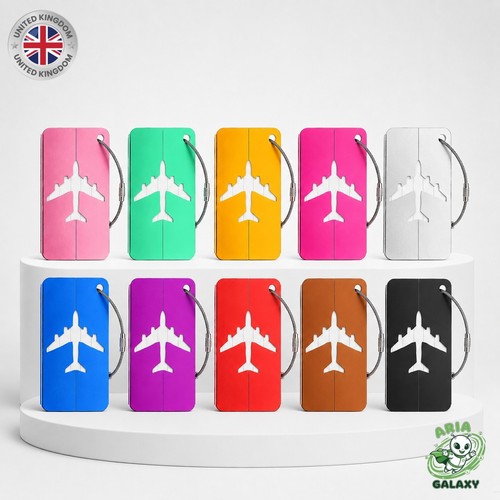 5pack luggage tags - tags, metal